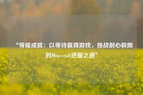 “等候成就：以等待贏得游戲，挑戰耐心極限的Minecraft進服之道”